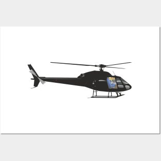 Black Light Helicopter Posters and Art